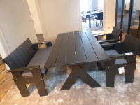 Hay - Outdoor Sitzgruppe Create Dining Kiefernholz Schwarz Wasserbasiert Lackiert - 4