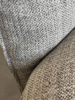 Walter Knoll - Sessel Ishino Stoff 25 Togba 7854 Pebble Grau Rücken Leder Cashmere Graphite - 7