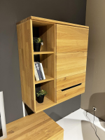 Decker - Anbauwand Ameno Wildeiche Massiv Bianco Geölt Inklusive LED Beleuchtung - 4