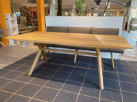 Anrei - Essgruppe Listo Stoff II Q203 Braun Eiche Massiv Gebürstet Natur Geölt - 9