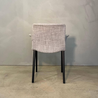 Walter Knoll - Stuhl Liz Wood 1321 Stoff Glint Ash Grau Gestell Eiche Schwarz Geflammt Geölt Inklusive Kunststoffgleiter - 4