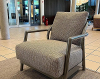 Flexform - Outdoor Sessel Alison Stoff Cacus N A73 C Grau Rücken Eco Leder Polyurethan Eva Bordeaux 7002 Rot Gestell Aluminium Lackiert - 3