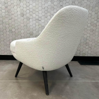 Walter Knoll - Sessel 375 10 Stoff Sonderstoff Creme Weiß Beige Gestell Massivholz Eiche Schwarz Geflammt Geölt - 13