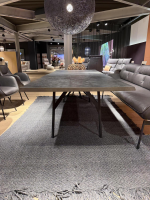himolla - Esstisch Dining 1474 Platte Wildeiche Treibholz Schwarz Gestell Metall Anthrazit Pulverbeschichtet - 5