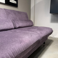 Brühl - Schlafsofa Quint Stoff 2813 82 Violett Füße Metall Schwarz Pulverbeschichtet - 3