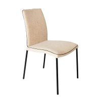 Christine Kröncke - 5er Set Stuhl Jaro 100 Stoff Frozen Harmony Beige Gestell Vierfuß Schwarz - 6
