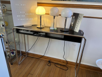 Thonet - Konsolentisch B 108 Holzkorpus RAL 9005 Lackiert Schwarz Gestell Stahlrohr Verchromt - 3
