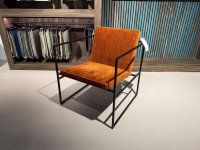 Brühl - Sessel Grace Stoff 4401 50 Orange Gestell Stahl Schwarz Pulverbeschichtet Inklusive Kunststoffgleiter - 6