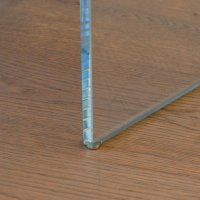 Dreieck - Konsole Flair Eiche Massiv mit Seitenwangen aus Optiwhite Klarglas - 8