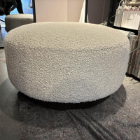 Minotti - Sofa Yves Wave Stoff Orion Sabbia Sand Beige Gestell Metall Black Coffee Braun Inkl. Hocker - 5