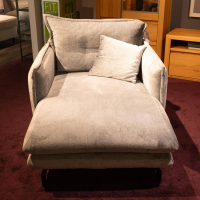 Benformato - Loveseat Lava Stoff 6903 Orsa Hellblau Blau Fuß Metall Schwarz Inklusive Kissen - 2