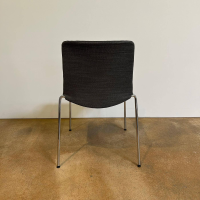 Walter Knoll - 6er Set Stuhl Liz 1300 Stoff Bora Slate Grau Gestell Hochglanz Verchromt Stapelbar Mit Kunststoffgleitern - 2