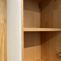 Team 7 - Wohnwand Eiche Natur Geölt Mit Glaswange Weiß Matt Und Mittelgrau Matt Mit Stofffront - 6