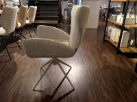 Musterring - Essgruppe JustB Esstischplatte Lack Seidengrau Stoff Bouclé Elegant Wish Champagne Beige - 8