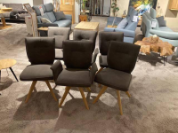 Natura - 6er-Set Stuhl Westmore Stoff Texel Schlamm Braun Grau - 7
