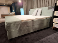 Global - Boxspringbett Valencia Stoff Hopper Mint Grün mit Matratze und Topper - 2