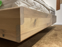 Team 7 - Bett Nox Wildeiche Weißöl Kopfteil Leder 71667 Hellgrau Inklusive Nachkästchen Und Matratzen - 10