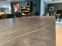 WK Wohnen - Esstisch Tischplatte Keramik Dekton2 D2332 Laurent Gestell Verkehrsschwarz - 11