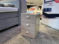 Hülsta - Multi Kommode R Lack Sahara Grau Abdeckplatte Glas Sahara Griff 057 Mit 3 Schubkästen - 10