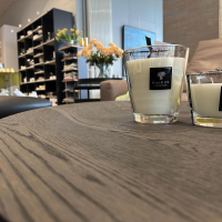 Molteni & C - Couchtisch Trevi TNR3 Platte Rund Eichenholz Grau Gestell Metall Zinnfarbig - 2