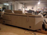himolla - Ecksofa Planopoly 1468 Stoff 14 Aqua Clean 04 Stein Grau Füße Metall Anthrazit Pulverbeschichtet Mit Elektrischer Funktion - 3