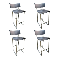 Arclinea - 4er-Set Barhocker Olimpia Sitz Eiche Grau - 12