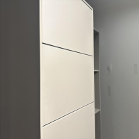 Musterring - Wohnkombination Mattglas Fango Grau Eiche Massiv Mit Beleuchtung - 9