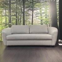 Signet - Schlafsofa Kyoto-4 Stoff F Tessin Samtgrau Füße Buche Schwarz - 4