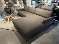 Paul Lindberg - Ecksofa Numa Leder 25 Hazelnut Lantara Braun mit Einsteckkopfstützen - 6