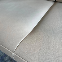 Walter Knoll - Sofa Living Platform 400 30 FLFR Leder Lima Stone Grey Grau Beige Gestell Stahl Schwarz Matt Pulverbeschichtet - 3
