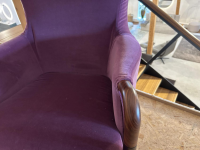 Giorgetti - Sessel Progetti Stoff Adamo & Eve Aubergine 05 Samt Violett - 5