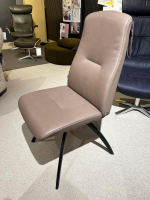Conform - 6er Set Stuhl Freetime Leder Sorrento 2554 64 Taupe Beige Grau Drehgestell Aluminium Schwarz Lackiert - 3