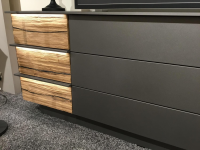 Musterring - Sideboard MR Jana 710143 Lack Graphit Anthrazit Absetzung Spaltholz Eiche Lackiert Mit Beleuchtung - 3