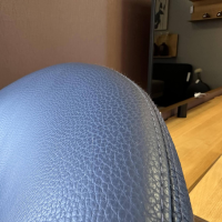 Brühl - Sessel Floret 65801 Leder 5423 060 Blau Gestell Flachstahl Schwarz - 5