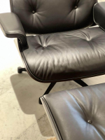Vitra - Lounge Chair Sessel Leder Natural F Schwarz Schale Esche Schwarz Untergestellt Schwarz Beschichtet Inkl. Ottoman - 8