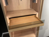 Team 7 - Schwebetürenschrank Soft Eiche Wild Weißöl Farbglas Matt Hellgrau Inklusive Innenleben Und Beleuchtung - 19