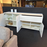 Spectral Smart Furniture - Sideboard Side Korpus Lack Snow Weiß Front Lack Snow Füße Black Schwarz - 7