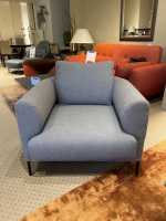 IP Design - Sessel Loop Stoff Lucie 1788-181Grau Füße Metall Schwarz Matt - 5