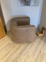 Natura - Sessel Stormy Stoff 4 Bull Liver Braun Gestell Metall Mit Stoff Bezogen - 5