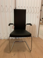 Tecta - Armlehn-Kragstuhl D29P Leder Schwarz mit Justierbarer Bewegungstechnik - 4
