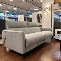 Rom - Sofa Matheo Stoff Aurelio Silber Füße Stahl Mattschwarz Lackiert Mit Elektrischer Verstellung - 4