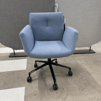 COR - Stuhl Alvo 825 Stoff Tonica 713 Blau Grau 110 Schale Kunststoff Schwarz Gestell Schwarz Pulverbeschichtet Mit Rollen - 7