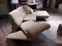 Global - Ecksofa Lucero Stoff Bernando Oliv Grau Metallkufe Schwarz - 4