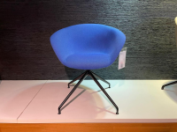 Arper - Armlehnstuhl Duna 02 Spinnenfuß Drehbar Aluminium Schwarz Matt Lackiert Mit Filzgleitern - 5