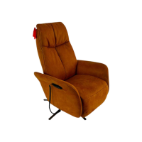 himolla - Relaxsessel 7358 Easy Swing S Stoff Microfaser Nevada Cognac Braun Sternfuß Bronze Pulverbeschichtet - 6