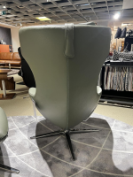 Leolux - Relaxsessel Caruzzo Leder 51869 Senso 610 Olivine Grün Gestell Aluminium Poliert Inklusive Hocker - 3