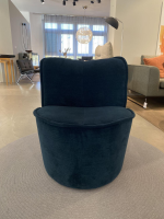COR - Sessel Nenou Stoff 8170 Ozean Dunkelblau Inklusive Hocker - 8