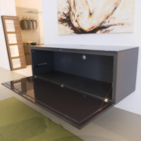 Molteni & C - Hängesideboard Pass Korpus Lack Matt Blei Front Und Top Lack Hochglanz Blei - 2