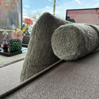 COR - Ecksofa Trio Stoff 9120 Marone Violett Und 9047 Greige Grau Beige - 6