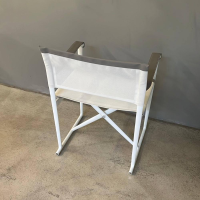 B&B Italia - Outdoor Klappstuhl Mirto Stoff 2445102 Stige Weiß Natur Gestell 0186V Weiß Lackiert - 5